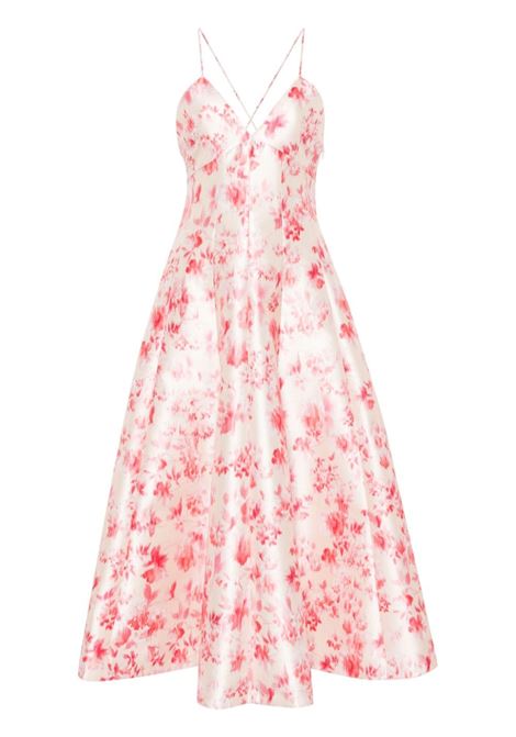 Abito midi svasato con stampa floreale in multicolore - donna